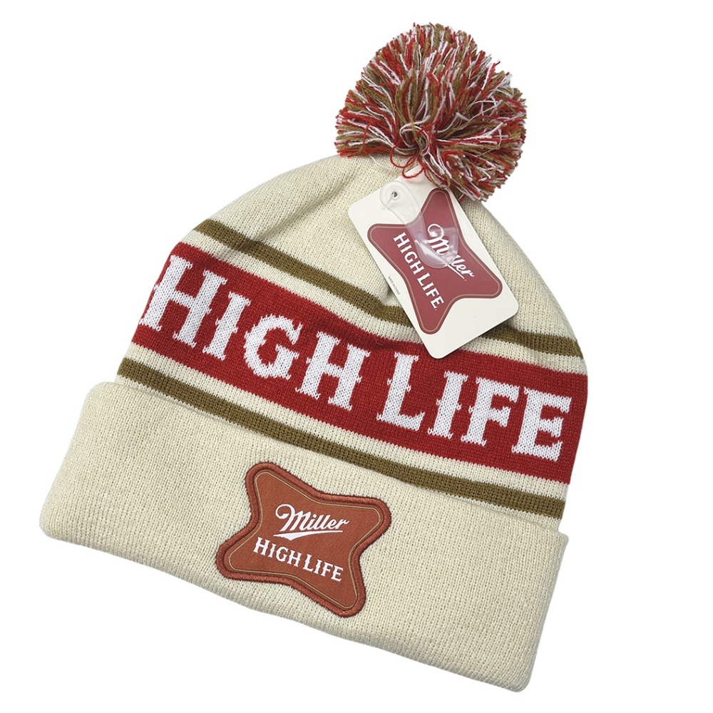 NWT Miller High Life Pom Beanie